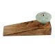 2 Pieces Sage Green Wheel Flower Ceramic Wooden Door Stopper